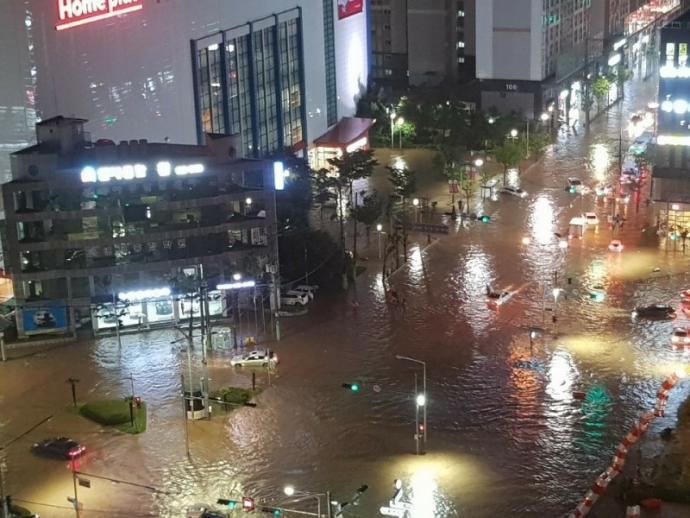 éŸ©å›½æš´é›¨æˆç¾é‡œå±±å¸‚æ·¹æ°´3æ­»1å¤±è¸ª