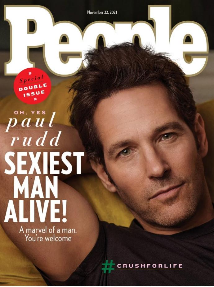 Paul Rudd, People, 时人, Sexiest Man Alive, 全球性感王, 蚁侠, 基斯伊凡, Chris Evans, 保罗鲁德,