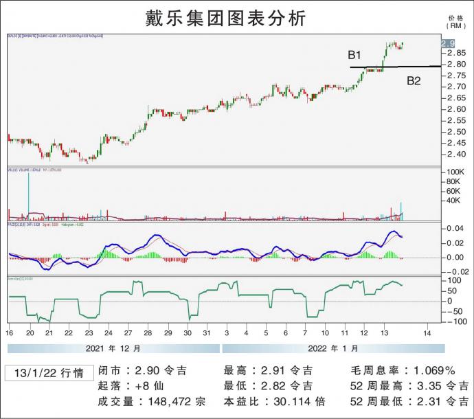 戴乐集团图表分析 13/1/22