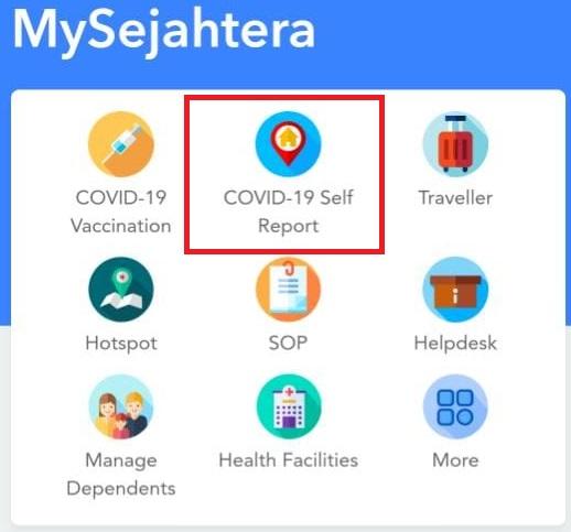 MySejahtera自助冠病检测呈报