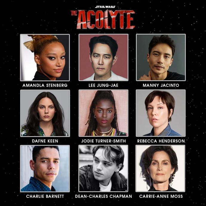 李政宰,星战,The Acolyte,Leslye Headland,饥饿游戏,Hunger Game,Amandla Stenberg,冰与火之歌：权力游戏,Dean-Charles Chapman、骇客任务·The Matrix,Carrie Ann Moss,金钢狼·Wolverine,Dafne Keen,