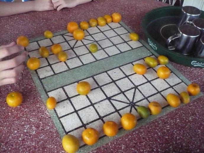 桔子当棋子