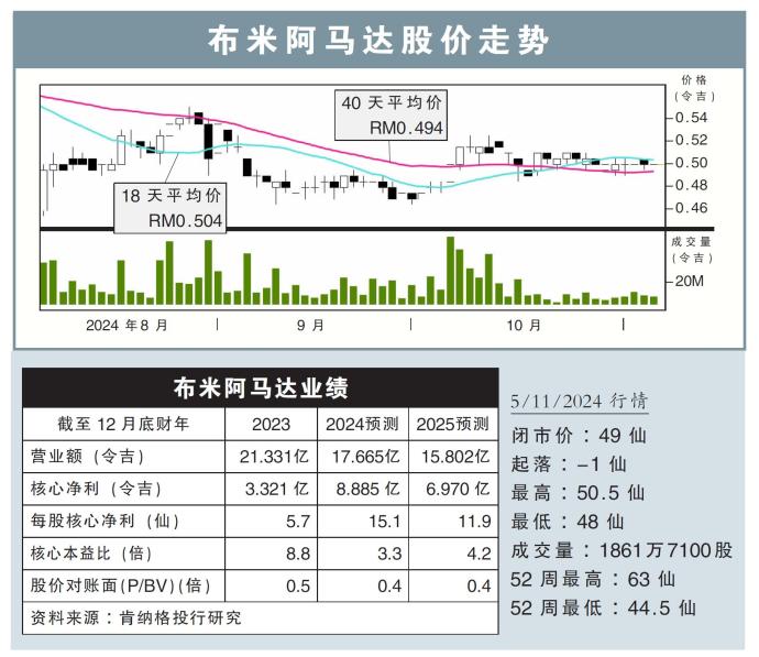 布米阿马达股价走势05/11/24