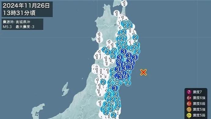 日本石川县海域地震