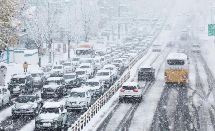 韩国首尔大雪