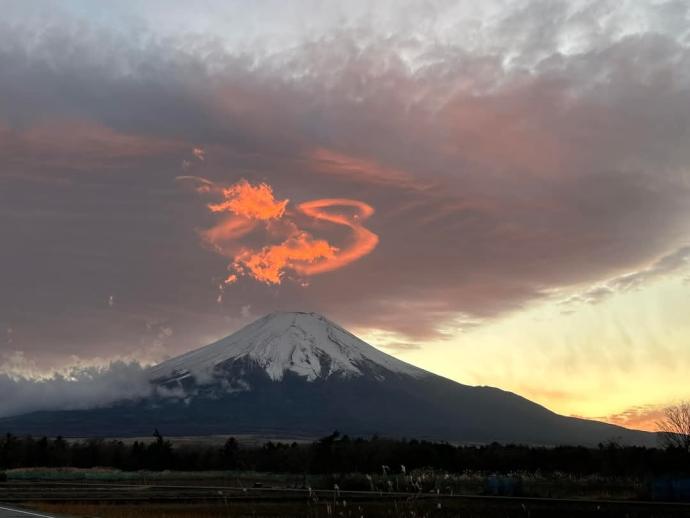 富士山橘红色火龙（取自X平台touyoui）