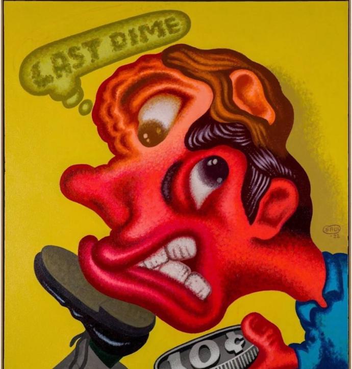 Peter Saul《Last Dime》