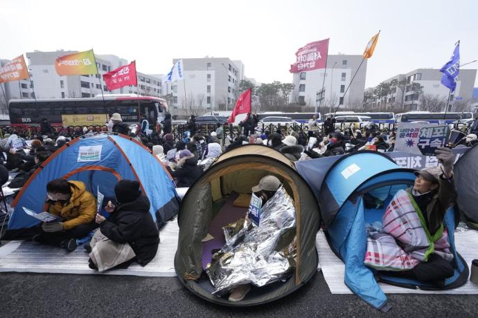 韩国示威者