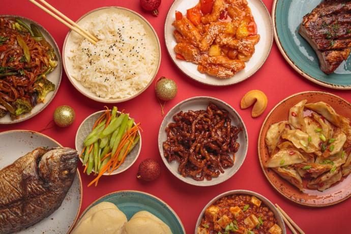 新年食物（取自Elements Envato）