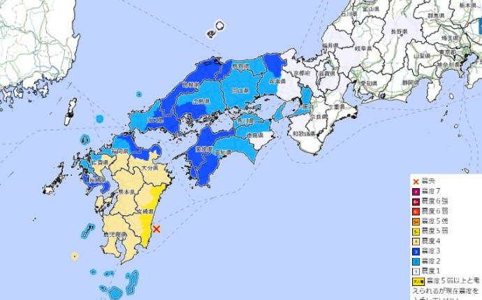 日本宫崎县6.9强震