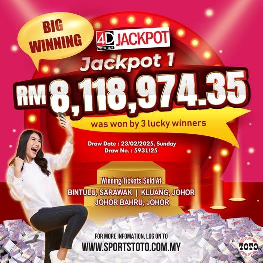 Sports Toto 4D Jackpot 1