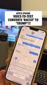 iPhone手机听写功能将“种族主义者”识别为“特朗普”（取自TMZ新闻网）