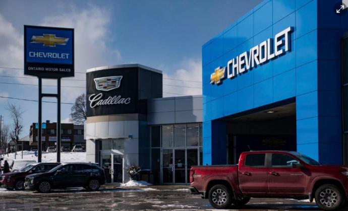 通用汽车加拿大汽车经销店 chevrolet（彭博社）