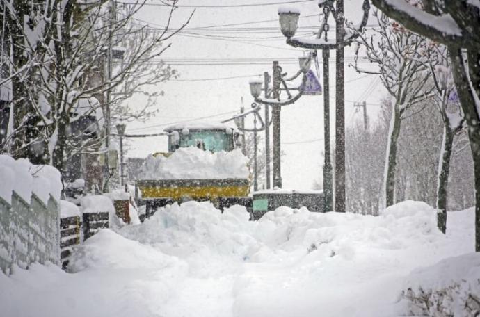 日本北海道降破纪录大雪