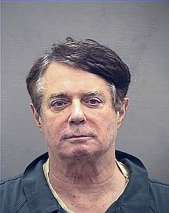 This Thursday, July 12, 2018 photo provided by the Alexandria, Va., Detention Center shows Paul Manafort, who was booked into the William G. Truesdale Adult Detention Center. On Tuesday, Aug. 21, 2018, the longtime political operative who for months led Donald Trump's winning presidential campaign, was found guilty of eight financial crimes in the first trial victory of the special counsel investigation into the president's associates. (Alexandria Detention Center via AP)