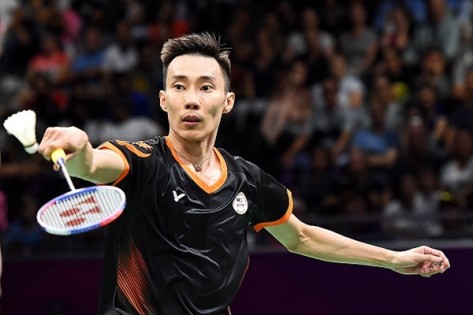 GOLD COAST, AUSTRALIA - APRIL 09:  Chong Wei Lee of Malaysia competes in the Badminton Mixed Team gold medal event agaisnt Srikanth Kidambi of India on day five of the Gold Coast 2018 Commonwealth Games at Carrara Sports and Leisure Centre on April 9, 2018 on the Gold Coast, Australia.  (Photo by Albert Perez/Getty Images)